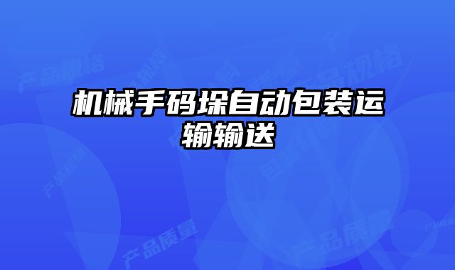 機械手碼垛自動包裝運輸輸送